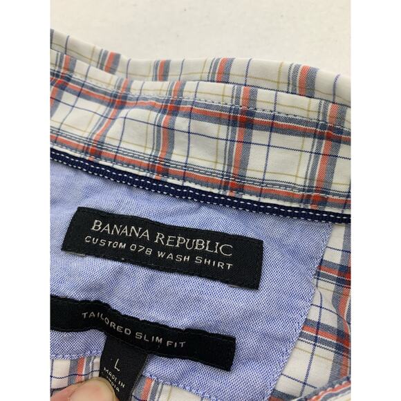 Banana Republic Custom 078 Wash Button Down Shirt Size L - Picture 6 of 7